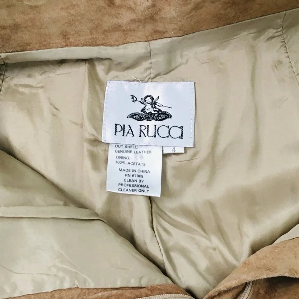 Vtg Pia Rucci Suede Leather Jodhpur Pants Sz 4 Distressed Festival Grunge AS IS